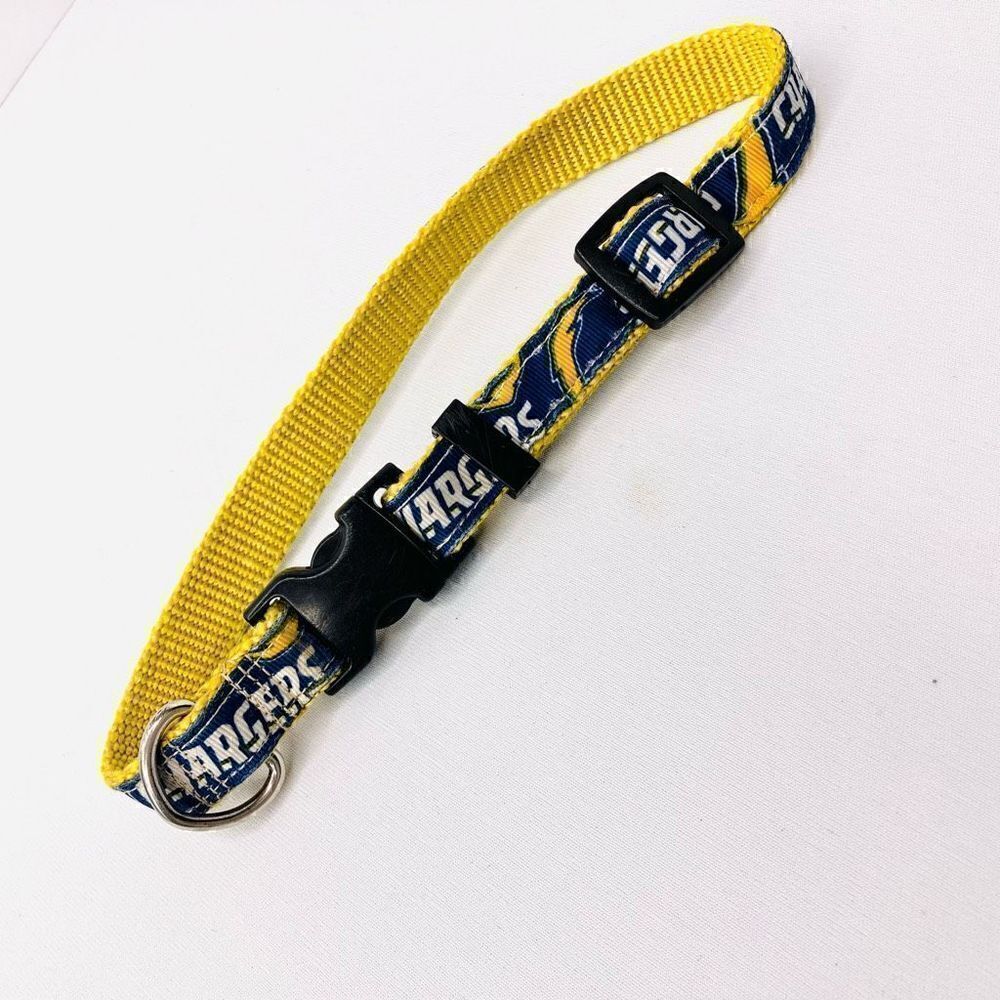 LA Chargers Dog Collar In Blue & Yellow